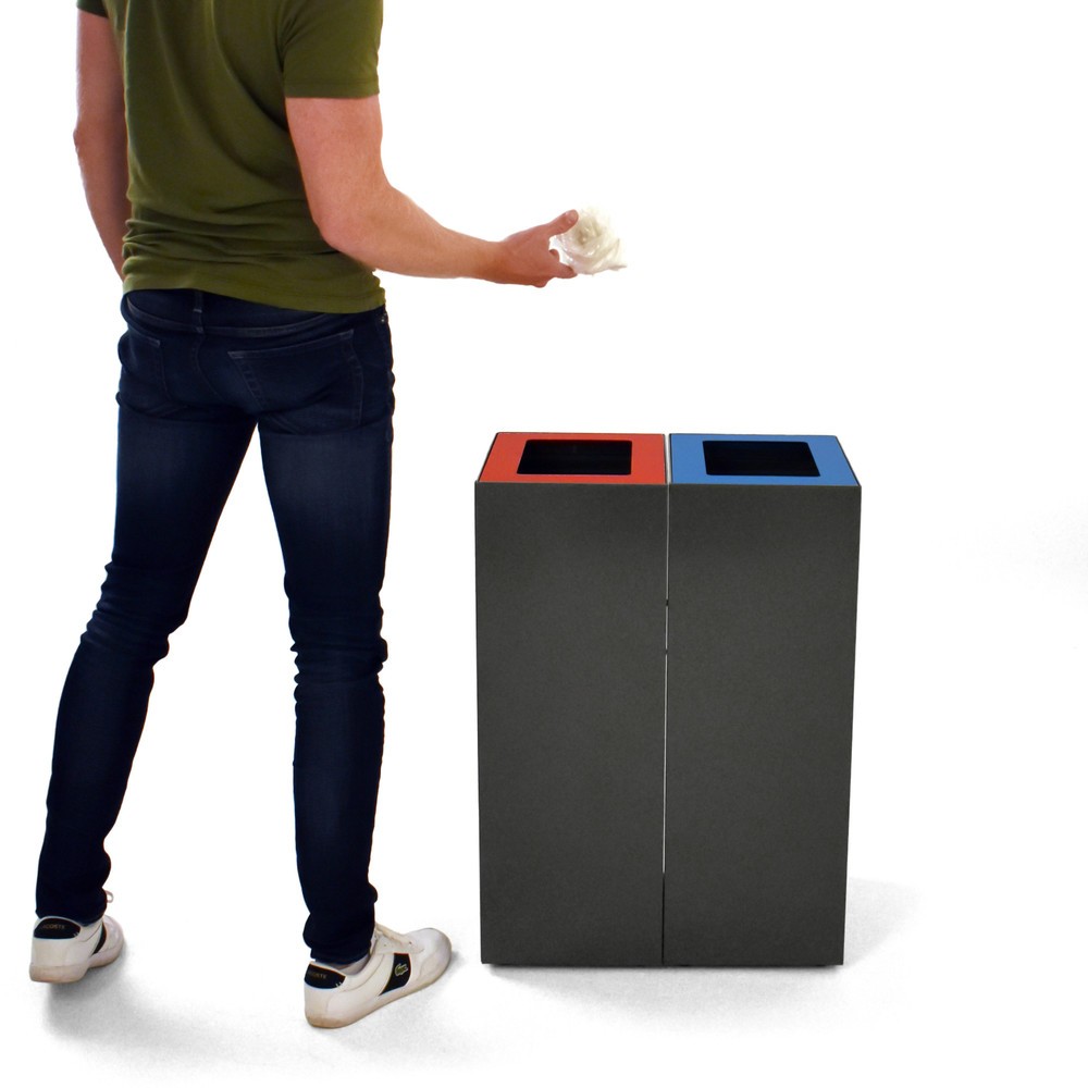 N° de l'image du produit 8 : Dispositif modulaire de tri des déchets, 60 litres, gris foncé