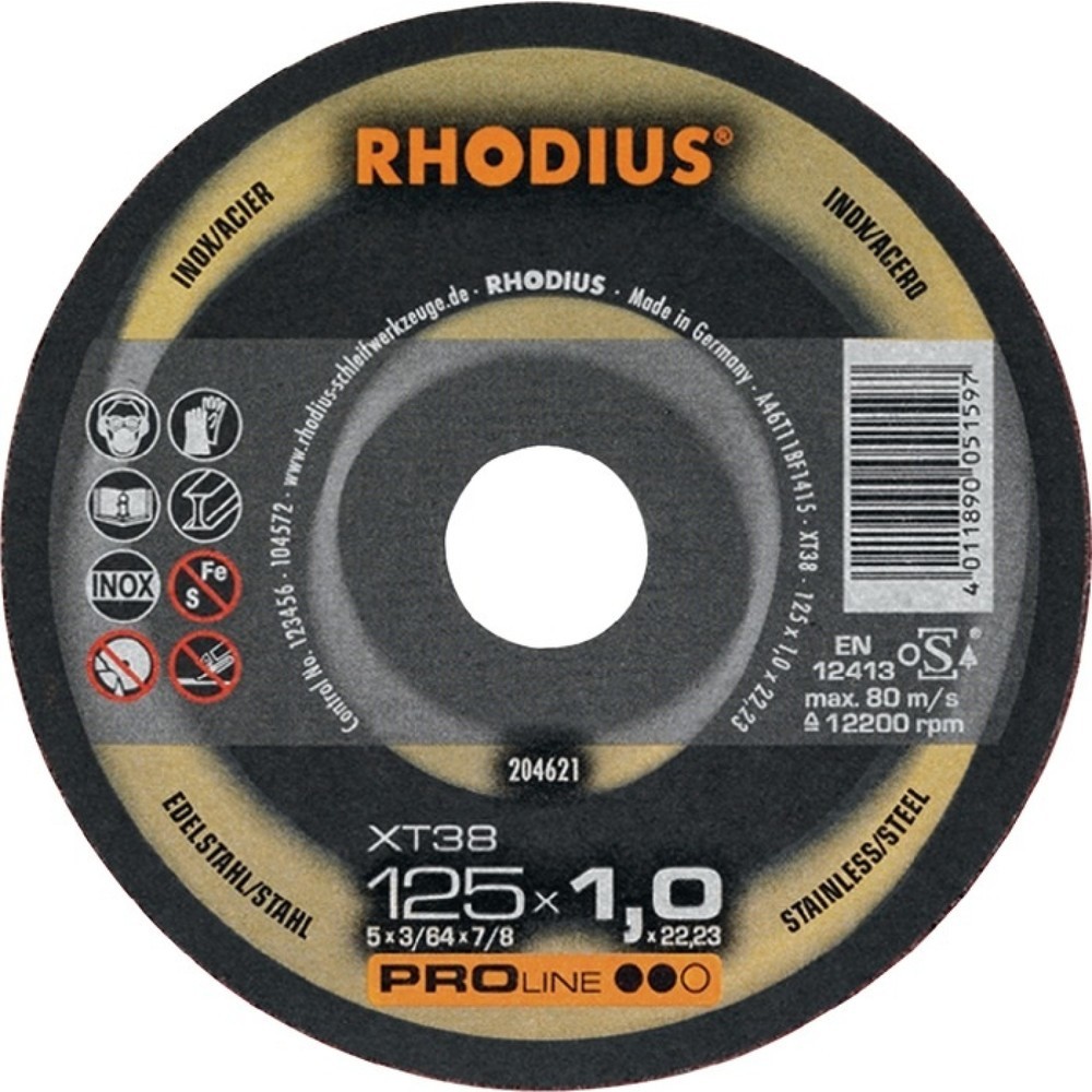 Illustration du produit: Disque à tronçonner XT 38 115x1,0x22,23mm acier inoxydable Proline