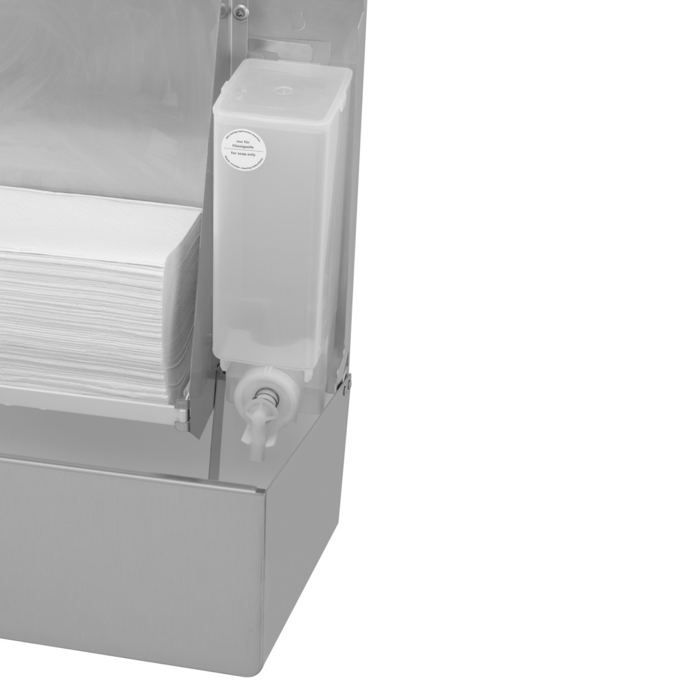 N° de l'image du produit 3 : Distributeur combiné d’essuie-mains en papier et de savon Air-Wolf droite en acier inoxydable brossé