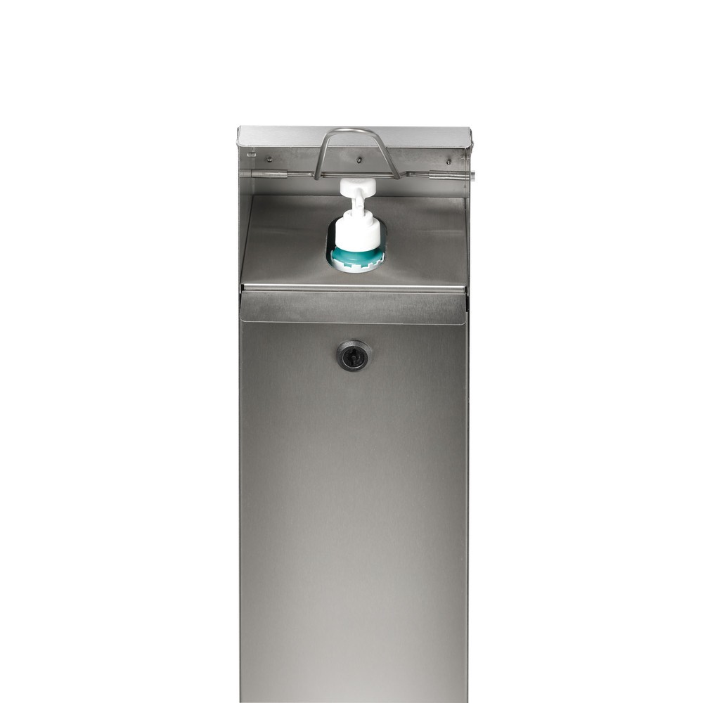 N° de l'image du produit 2 : Distributeur de désinfectant pour les mains VAR® HDS 124, montage au sol, acier inoxydable