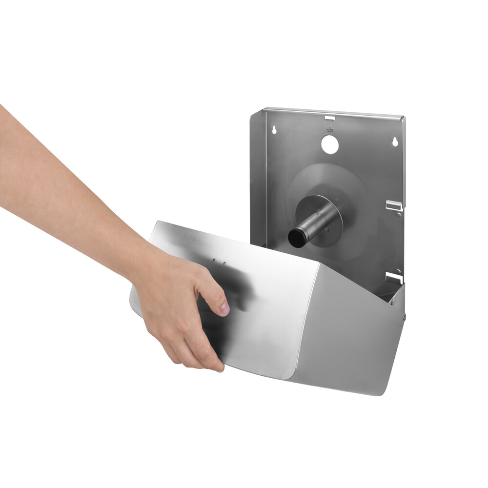 N° de l'image du produit 7 : Distributeur de gros rouleaux de papier toilette Air-Wolf pour 1 gros rouleau, acier inoxydable brossé