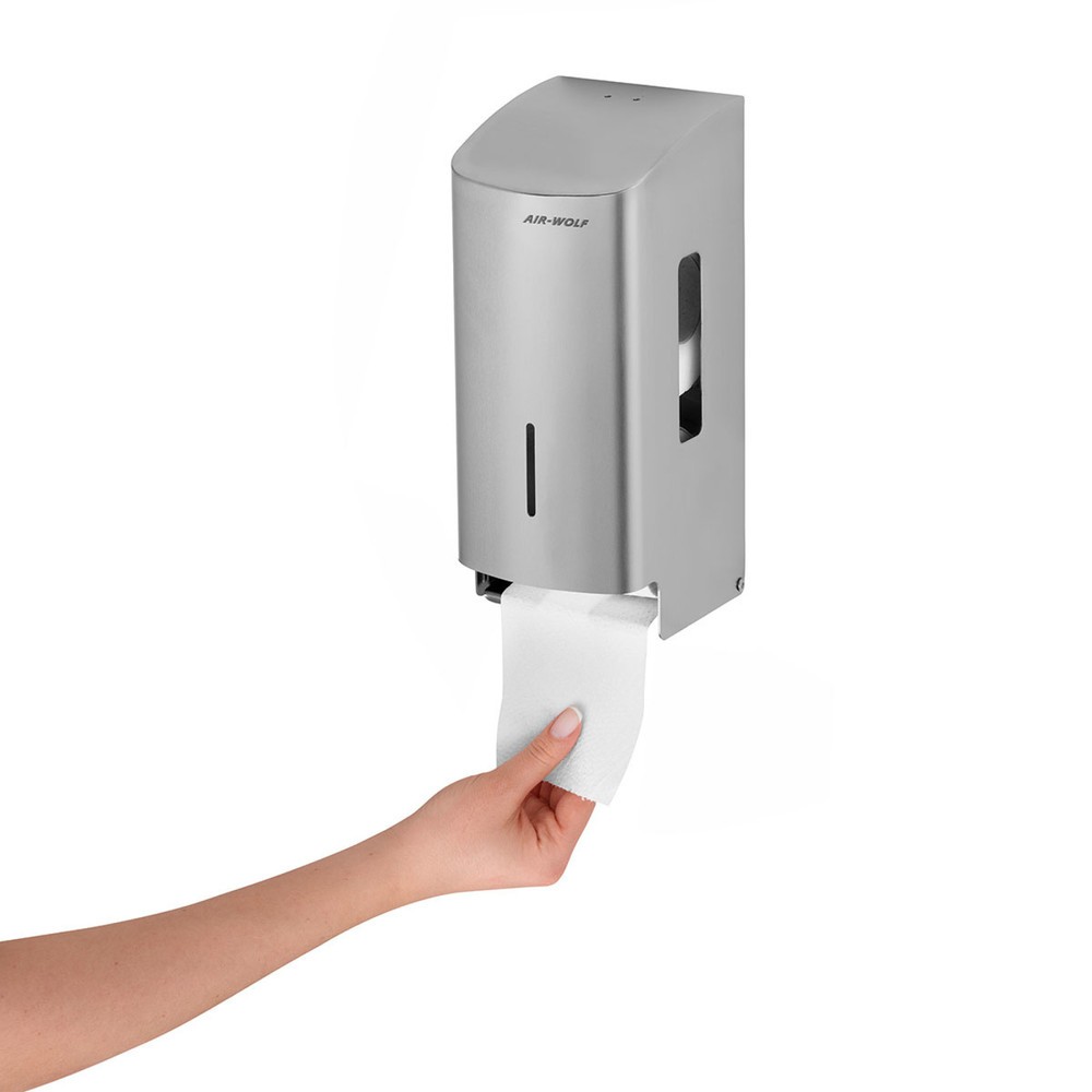 N° de l'image du produit 3 : Distributeur de papier toilette Air-Wolf pour 2 rouleaux de papier toilette, brossé