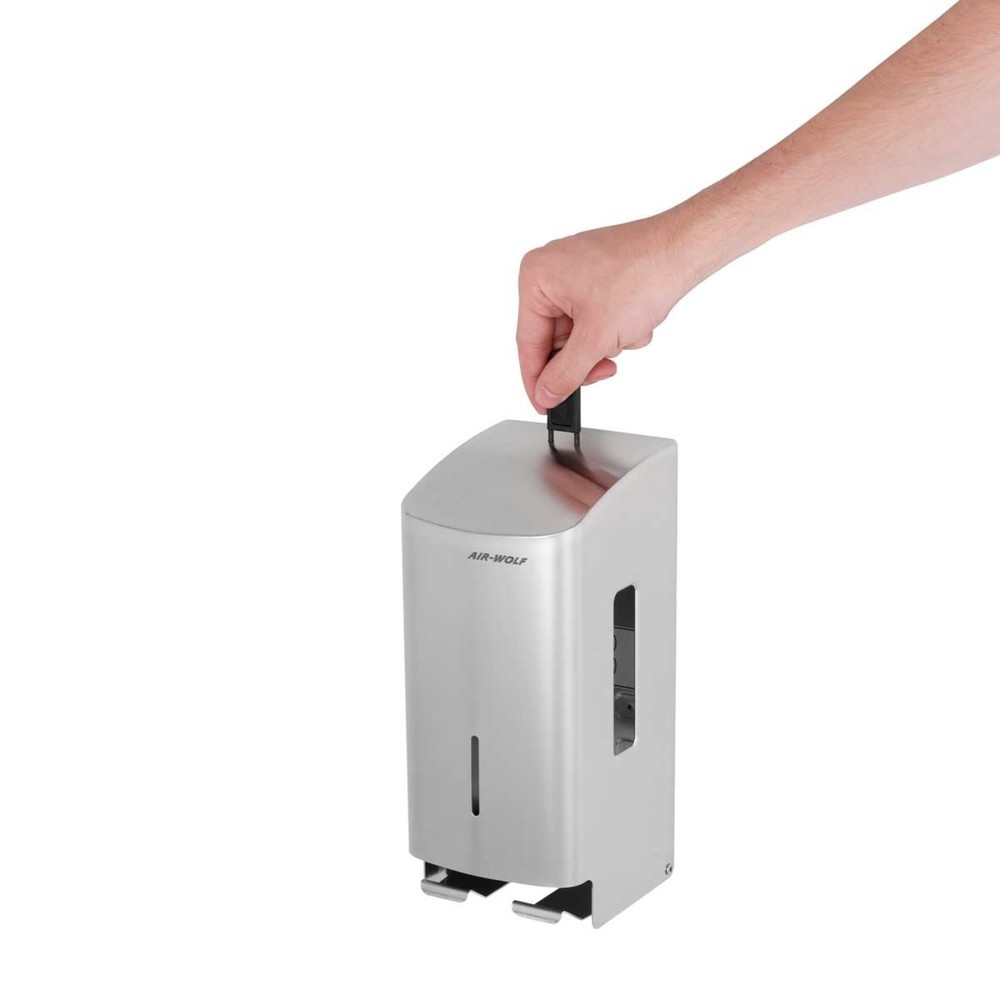 N° de l'image du produit 7 : Distributeur de papier toilette Air-Wolf pour 2 rouleaux de papier toilette, brossé