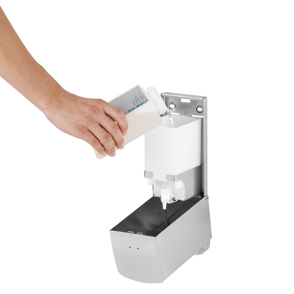 N° de l'image du produit 6 : Distributeur de savon et de désinfectant Air-Wolf série Alpha en acier inoxydable brossé