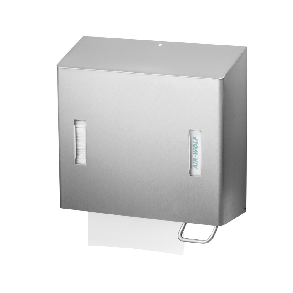 Immagine del prodotto: Combinazione di distributore di carta e sapone in schiuma Air-Wolf in acciaio inox spazzolato a destra