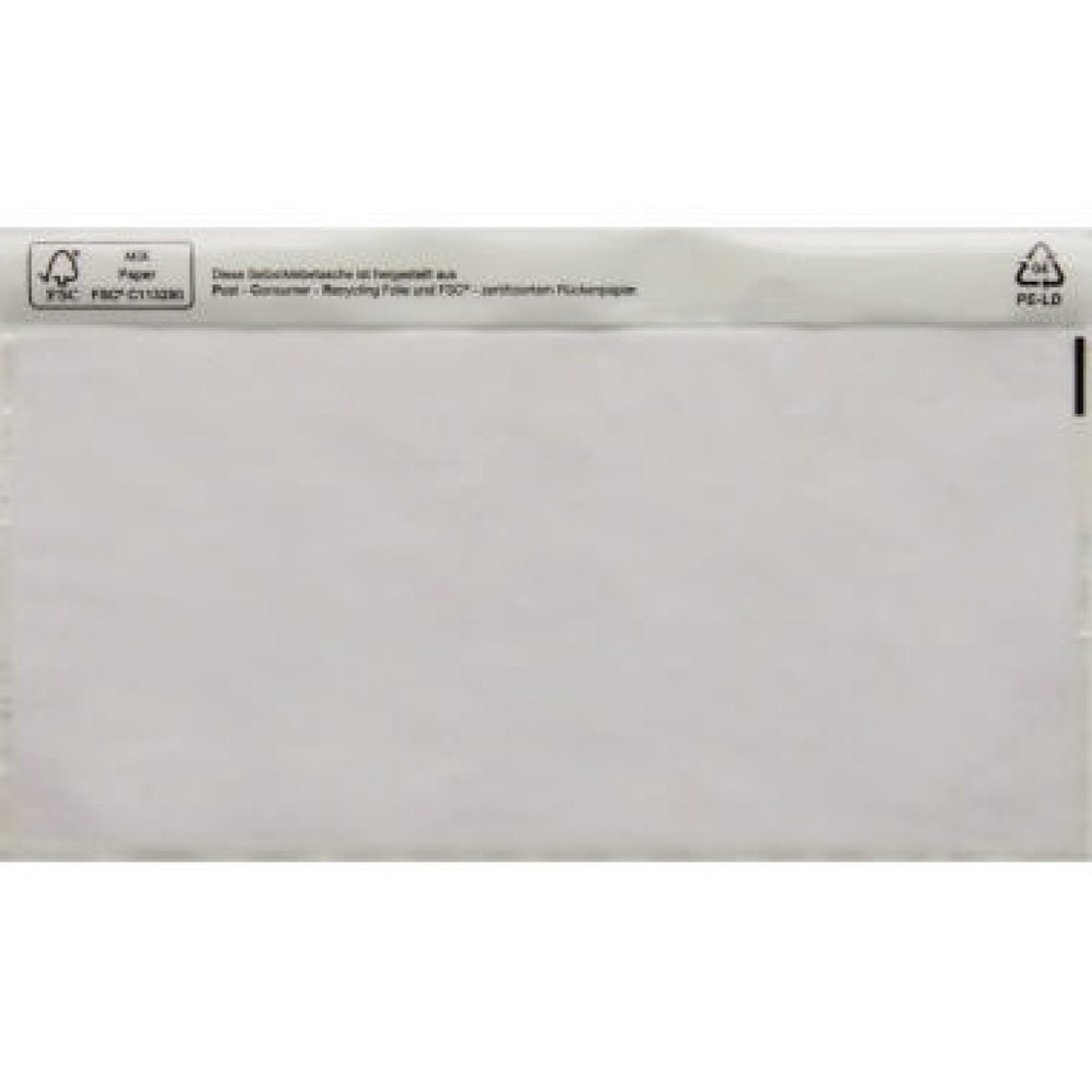 Produktabbildung: Dokumententasche DL ohne Druck Polyethylen-Folie 250 St./Pack.