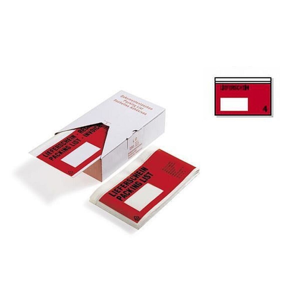 Produktabbildung: Dokumententaschen 'Lieferschein', LxB 175 x 118 mm, DIN C6, 1.000 Stk/VE