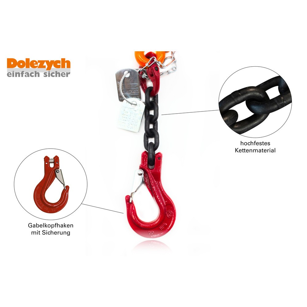 Produktabbildung Nr. 2: Dolezych Spann-Zurrkette, 1-teilig, PowerLash mit DoRa-Ratschlastspanner, 4.000 daN, Länge 3,50 m