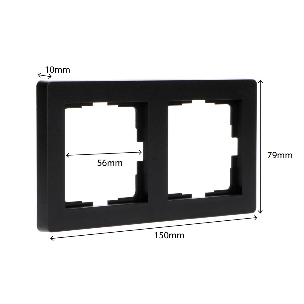 Produktabbildung Nr. 5: Doppel-Rahmen - 55x55mm - mattschwarz