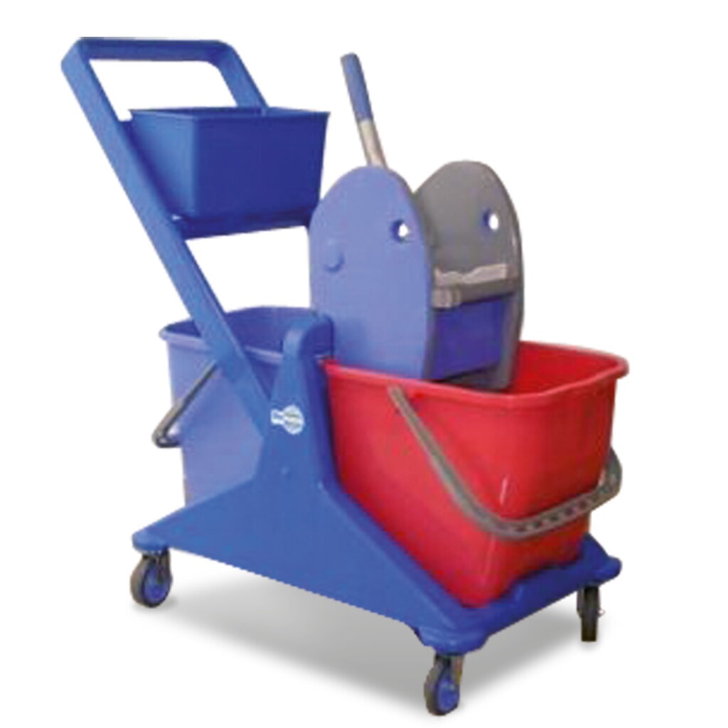 Doppelfahreimer Harema® Profi, Eimer 2x 25 Liter, mit Kunststoffablage Produktabbildung: Doppelfahreimer Harema® Profi, Eimer 2x 25 Liter, mit Kunststoffablage