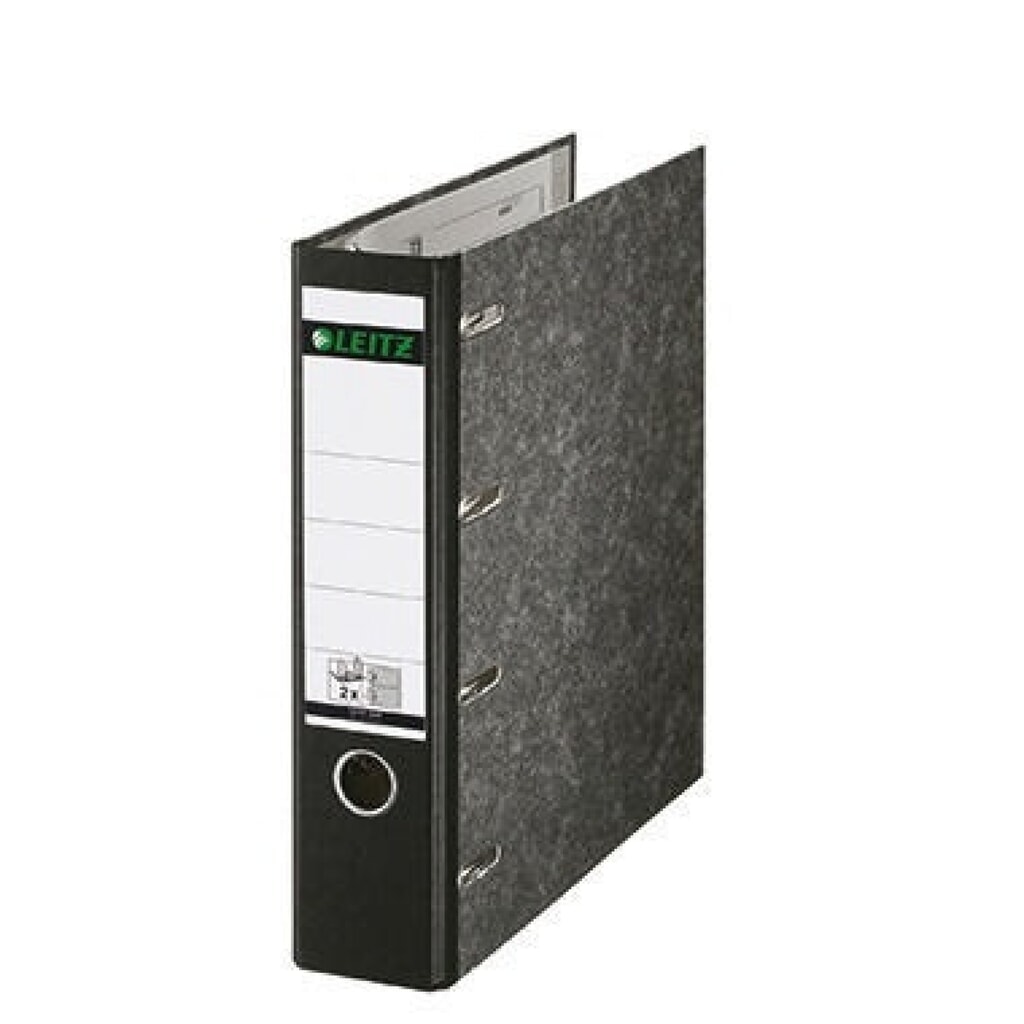 Leitz Doppelordner 10920000 2xDIN A5 quer 75mm Pappe schwarz Produktabbildung: Leitz Doppelordner 10920000 2xDIN A5 quer 75mm Pappe schwarz