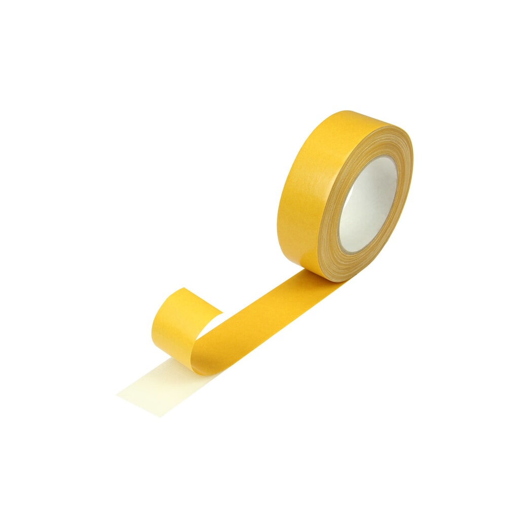 Doppelseitiges Klebeband, 38 mm breit x 25 lfm, Messeklebeband, abziehbar Produktabbildung: Doppelseitiges Klebeband, 38 mm breit x 25 lfm, Messeklebeband, abziehbar