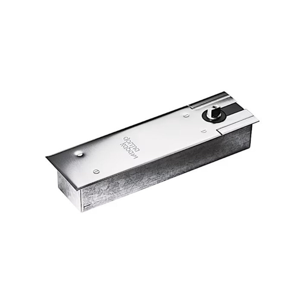 DORMAKABA Bodentürschließer BTS 80, Normalausführung, Größe EN 3 mit Steckachse (flachkonisch), mit Zementkasten Produktabbildung: DORMAKABA Bodentürschließer BTS 80, Normalausführung, Größe EN 3 mit Steckachse (flachkonisch), mit Zementkasten