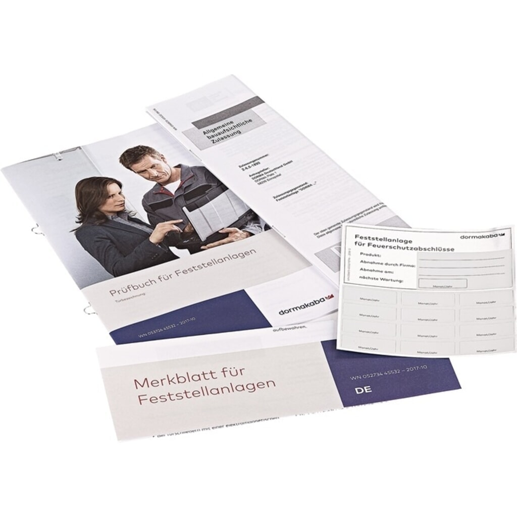 DORMAKABA Zulassungs-Set, für Feststellanlagen Produktabbildung Nr. 1: DORMAKABA Zulassungs-Set, für Feststellanlagen