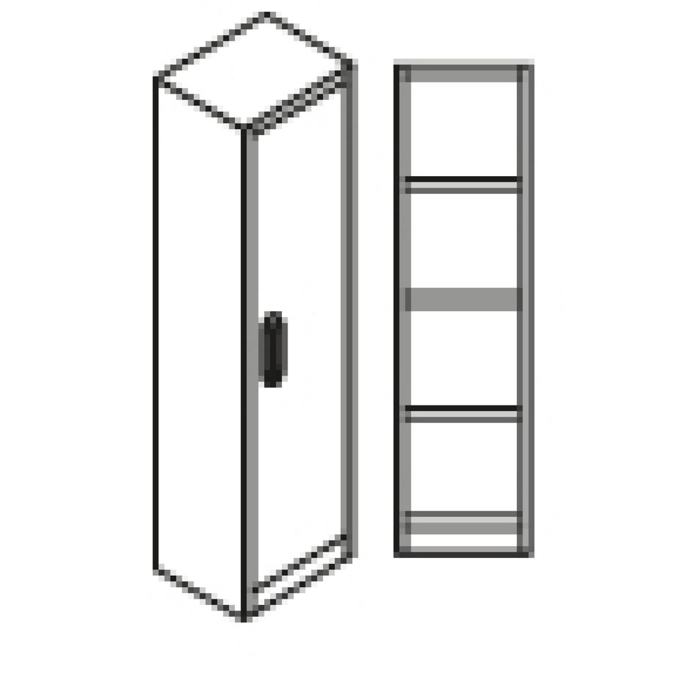 N° de l'image du produit 5 : Armoire coupe-feu PRIORIT avec résistance au feu de 90 min, 1 vantail, 3 tablettes, 2 tiroirs pour dossiers suspendus