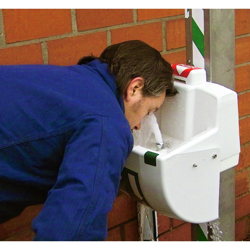 N° de l'image du produit 4 : Douche oculaire/pour visage B-Safety PremiumLine, cuvette de récupération avec couvercle, montage mural