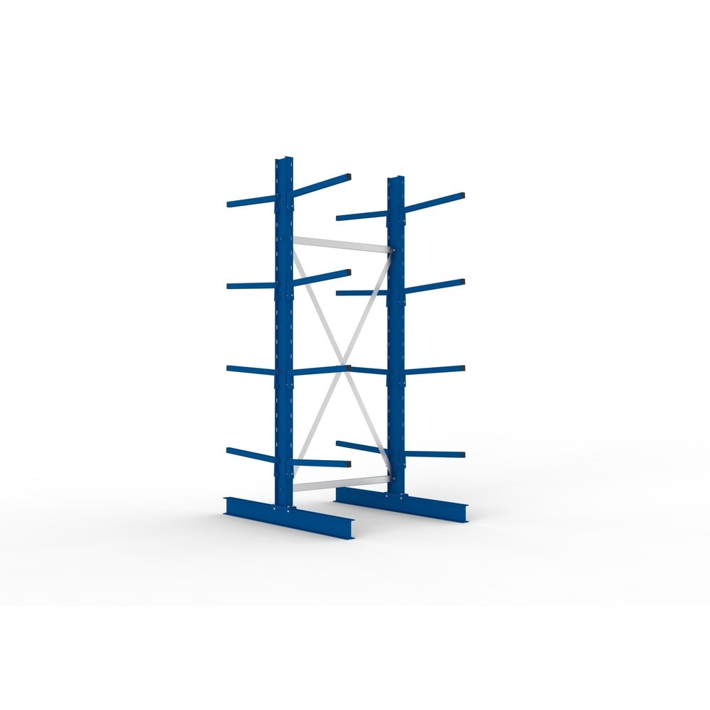 Productafbeelding nr. 1: Basiselement draagarmstelling META, dubbelzijdig, draagvermogen per arm 140 kg, hxbxd 2.500 x 1.094 x 1.420 mm