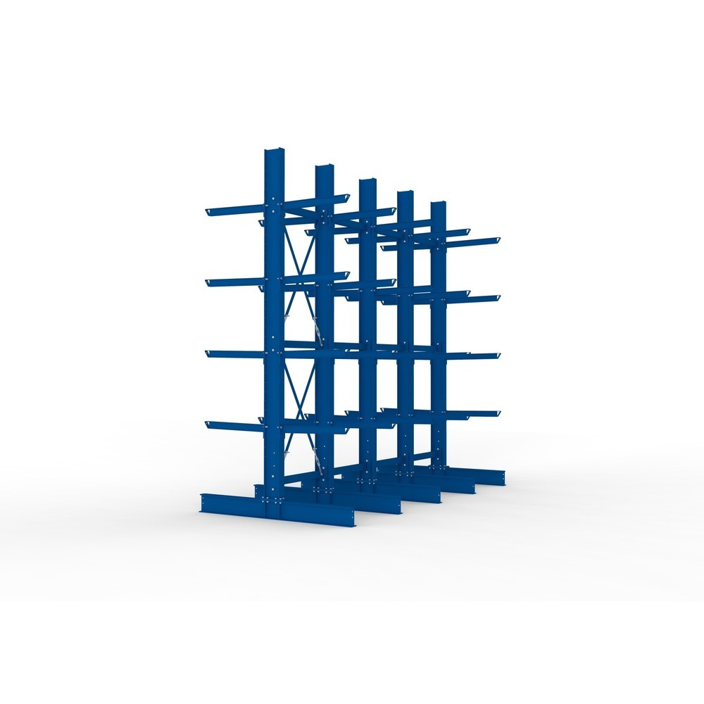 Productafbeelding nr. 4: Complete draagarmstelling voor zware lasten META, dubbelzijdig, draagvermogen per arm 630 kg, hxbxd 4.000 x 4.100 x 2.020 mm, 5 staanders