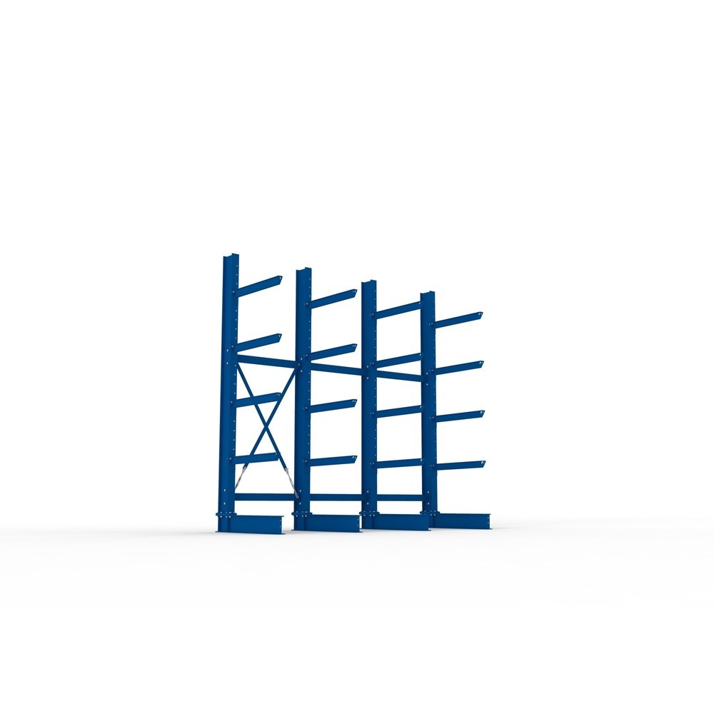 Productafbeelding nr. 3: Complete draagarmstelling voor zware lasten META, enkelzijdig, draagvermogen per arm 630 kg, hxbxd 3.000 x 3.090 x 1.135 mm, 4 staanders