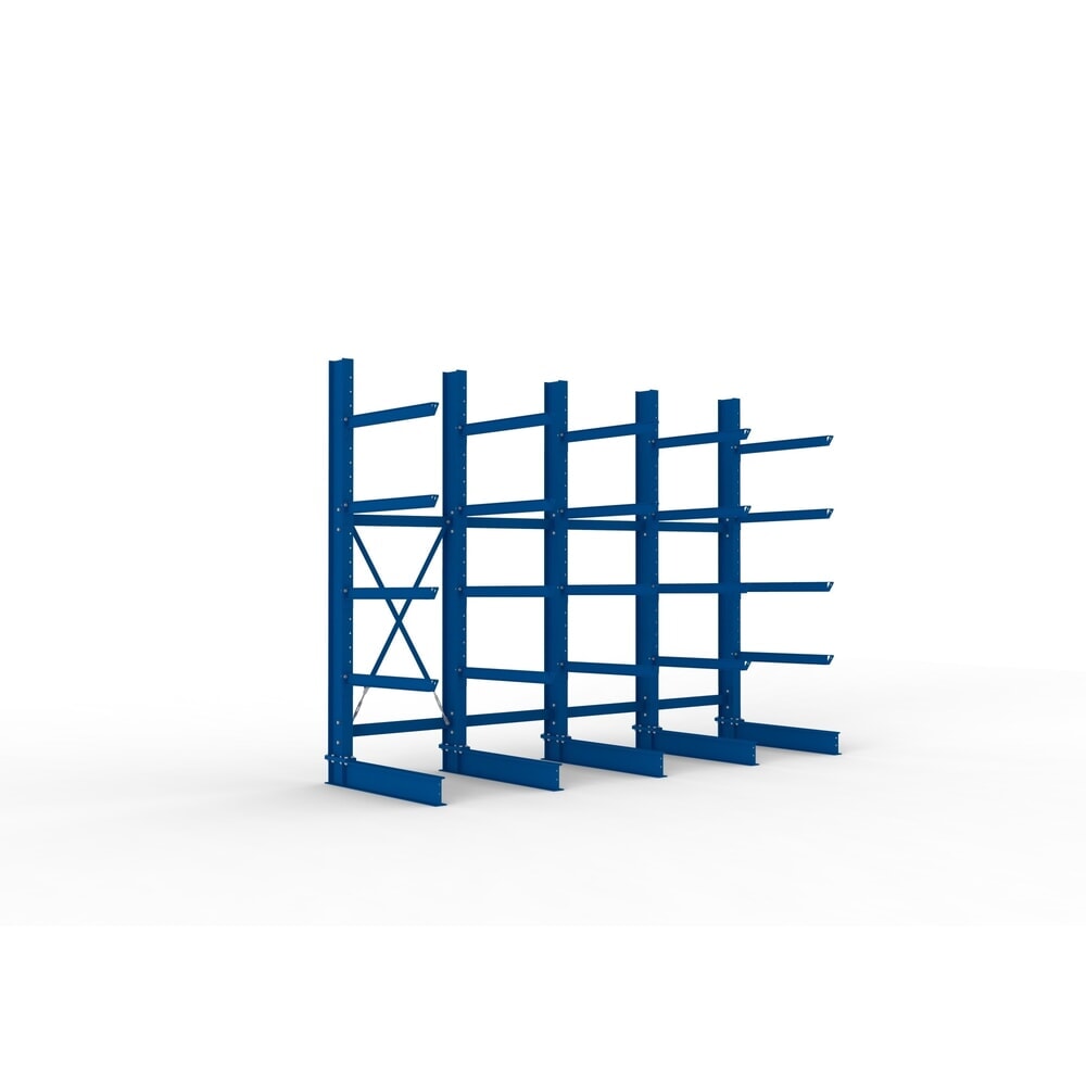 Product afbeelding: Complete draagarmstelling voor zware lasten META, enkelzijdig, draagvermogen per arm 505 kg, hxbxd 3.000 x 4.090 x 1.355 mm, 5 staanders