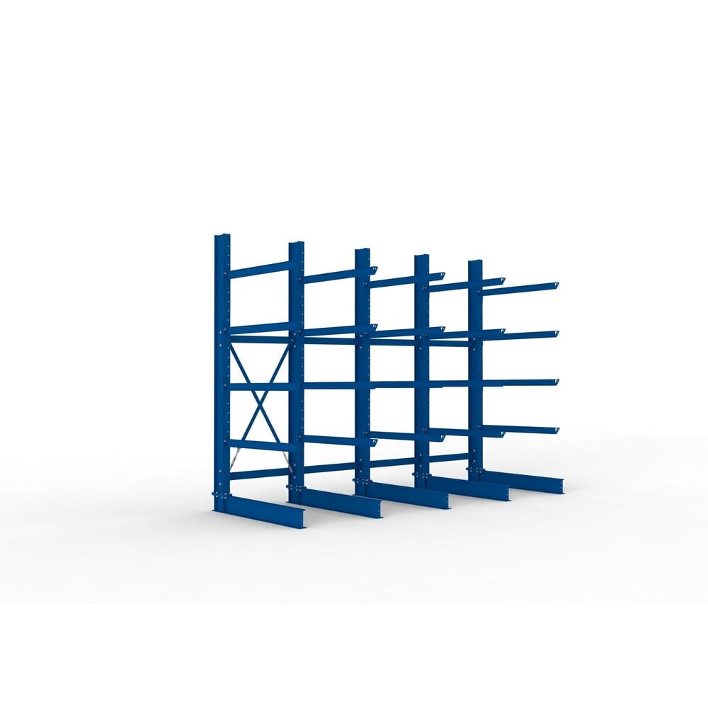 Product afbeelding: Complete draagarmstelling voor zware lasten META, enkelzijdig, draagvermogen per arm 400 kg, hxbxd 3.000 x 4.090 x 1.585 mm, 5 staanders