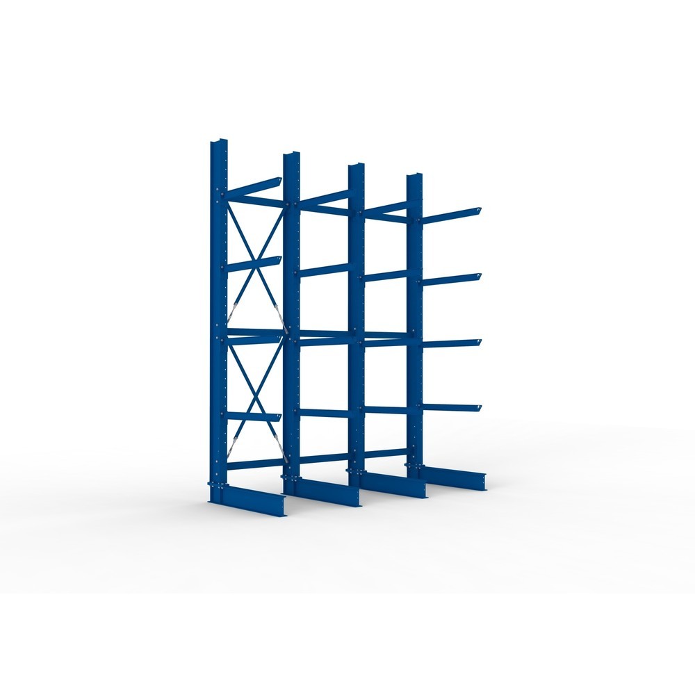 Product afbeelding: Complete draagarmstelling voor zware lasten META, enkelzijdig, draagvermogen per arm 505 kg, hxbxd 4.000 x 3.100 x 1.355 mm, 4 staanders