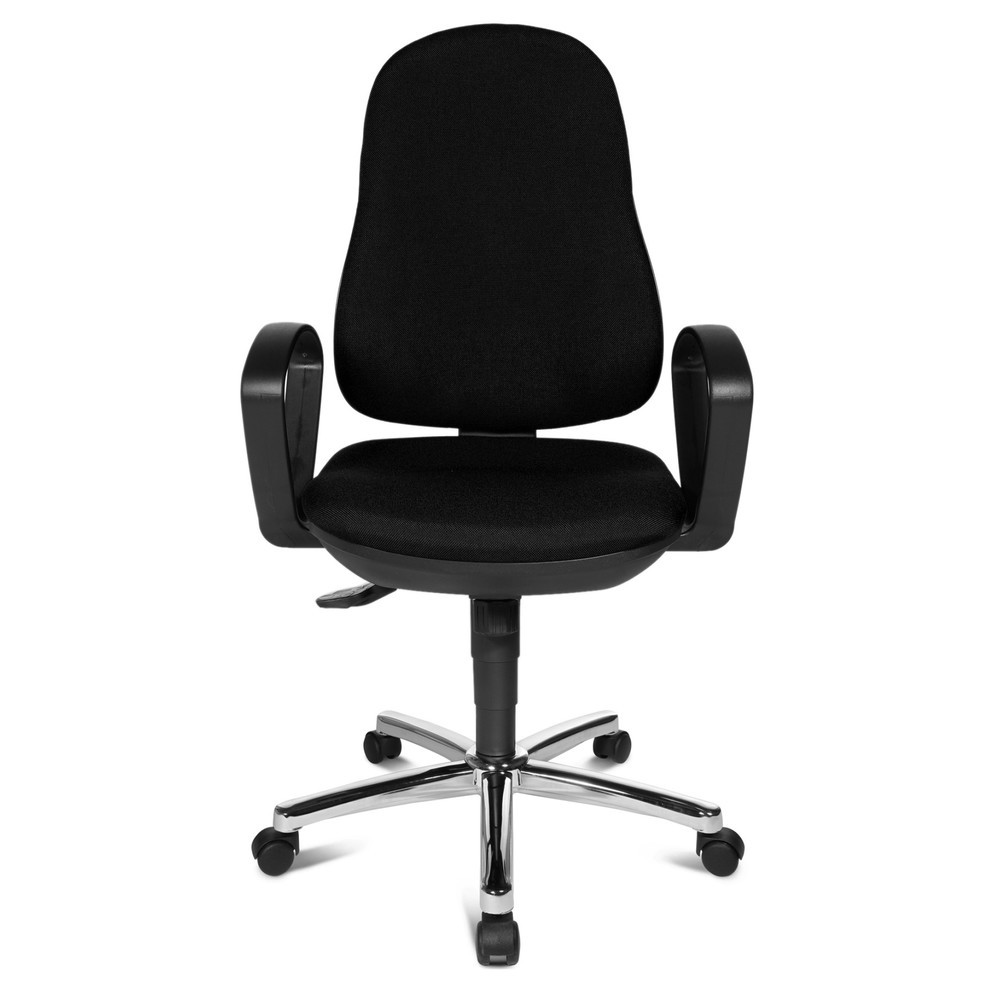 Product afbeelding: Draaibare bureaustoel Topstar® Syncro-Steel II, rugleuning bekleed, zwart