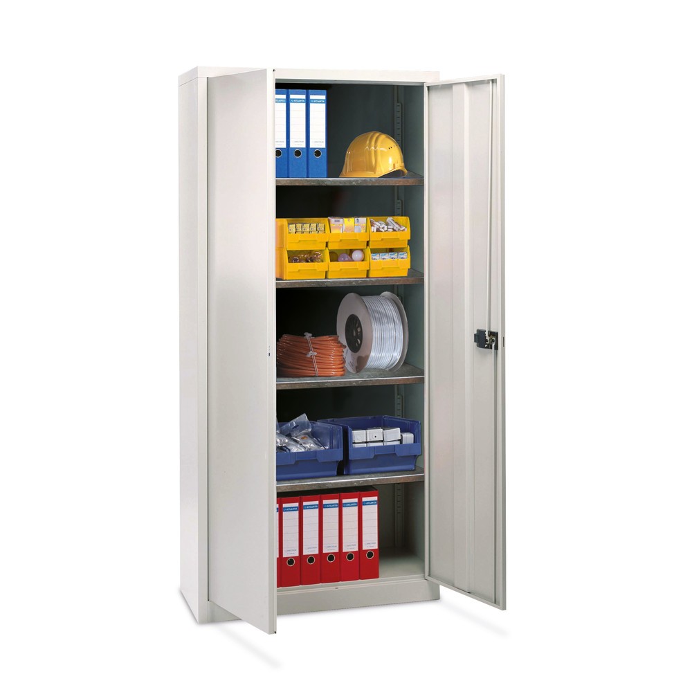 Product afbeelding: Vleugeldeurkast BISLEY, hxbxd 1.806 x 914 x 400 mm, lichtgrijs, legborden gelakt