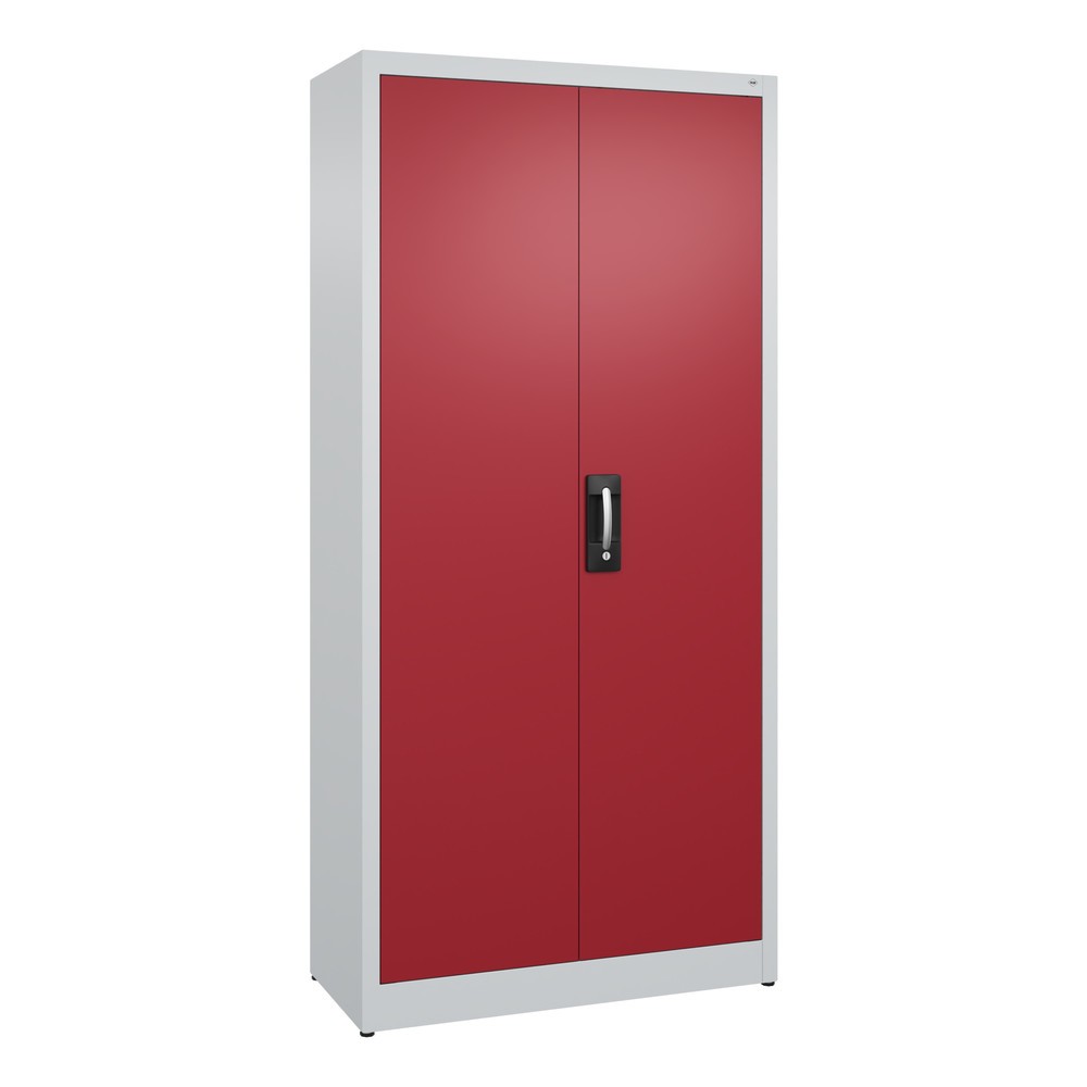 Product afbeelding: Draaideurkast C+P, 5 OH, hxbxd 1950 x 930 x 400 mm, lichtgrijs, robijnrood