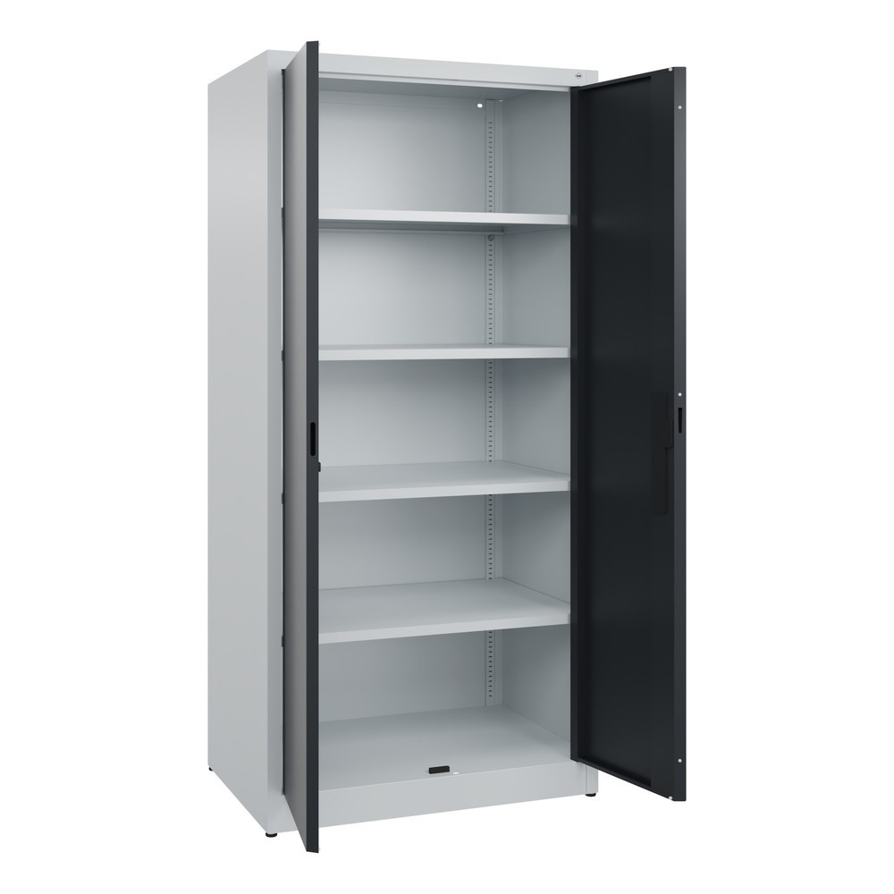 Productafbeelding nr. 4: Draaideurkast C+P, 5 OH, hxbxd 1950 x 930 x 600 mm, zwartgrijs, lichtgrijs