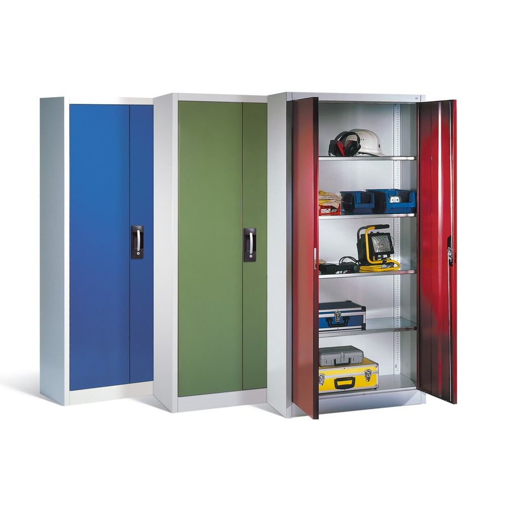 Productafbeelding nr. 3: Draaideurkast C+P, 5 OH, hxbxd 1950 x 930 x 400 mm, lichtgrijs, gentiaanblauw