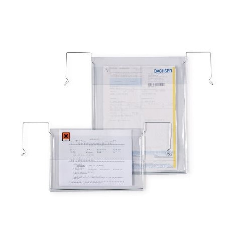 Produktabbildung: Drahtbügeltasche, A5 quer mit Klappe, 165 x 245 mm, 1 VE = 200 Stk