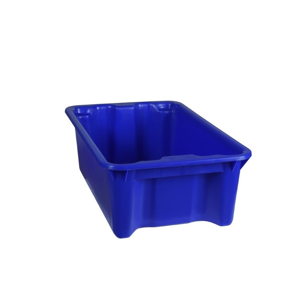 Produktabbildung: Drehstapelbehälter aus Polypropylen, 34 Liter, blau