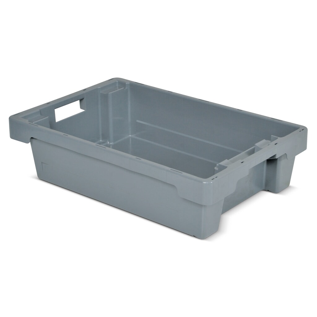 Eurobox, Wände + Boden geschlossen, 25 Liter, grau Produktabbildung: Eurobox, Wände + Boden geschlossen, 25 Liter, grau