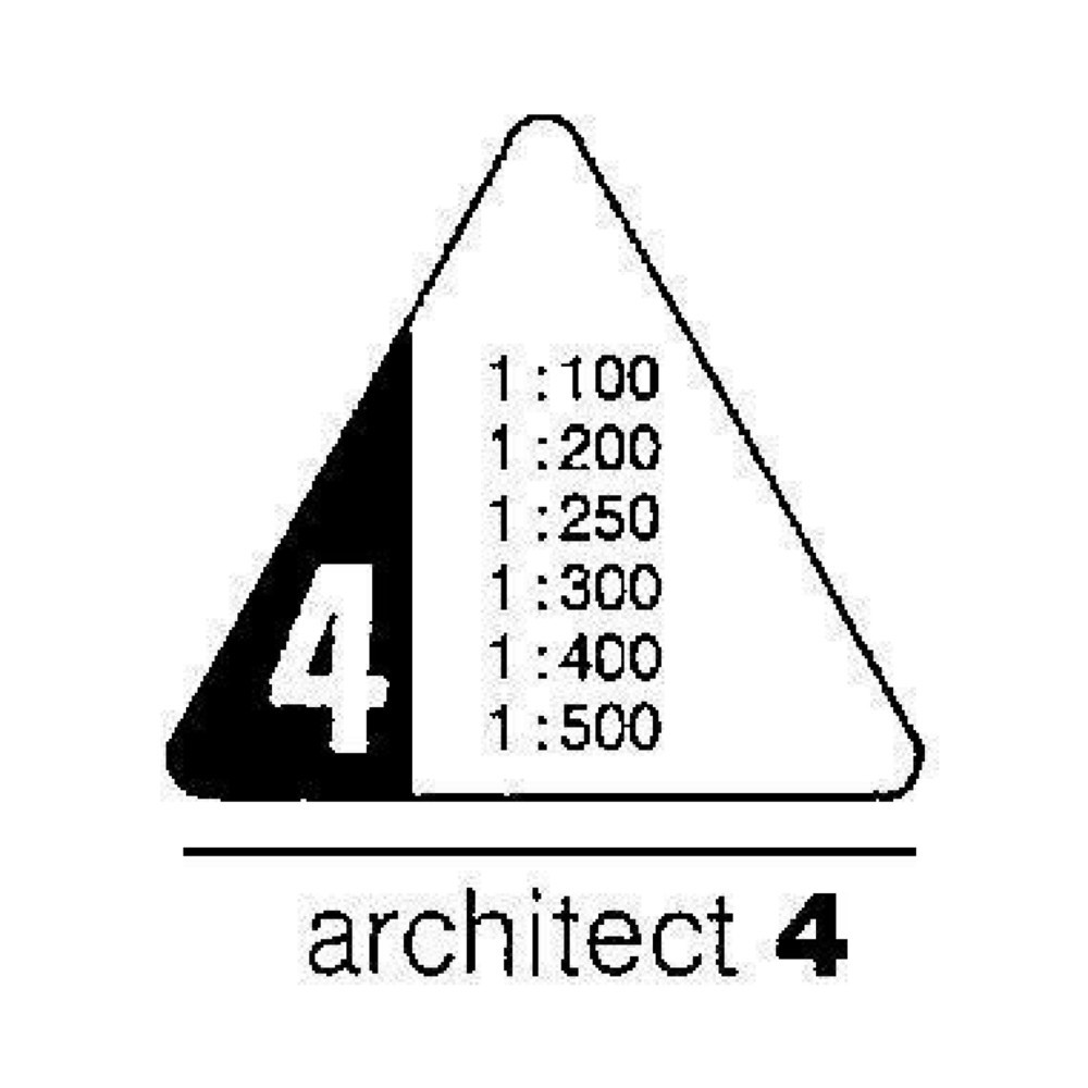 Produktabbildung Nr. 3: RUMOLD Dreikantmaßstab 150/4/30 Architekt 4 30cm Kunststoff weiß