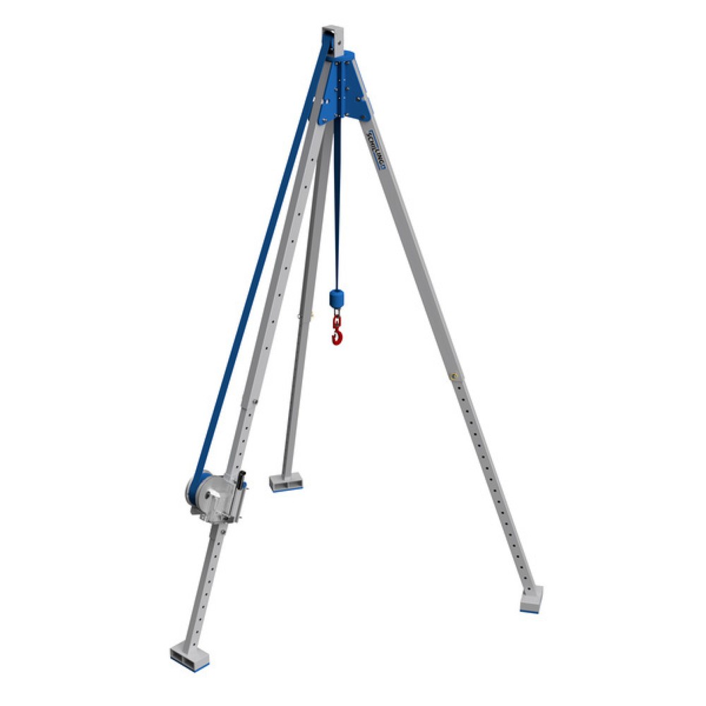 Product afbeelding: Driepoot met handlier, aluminium