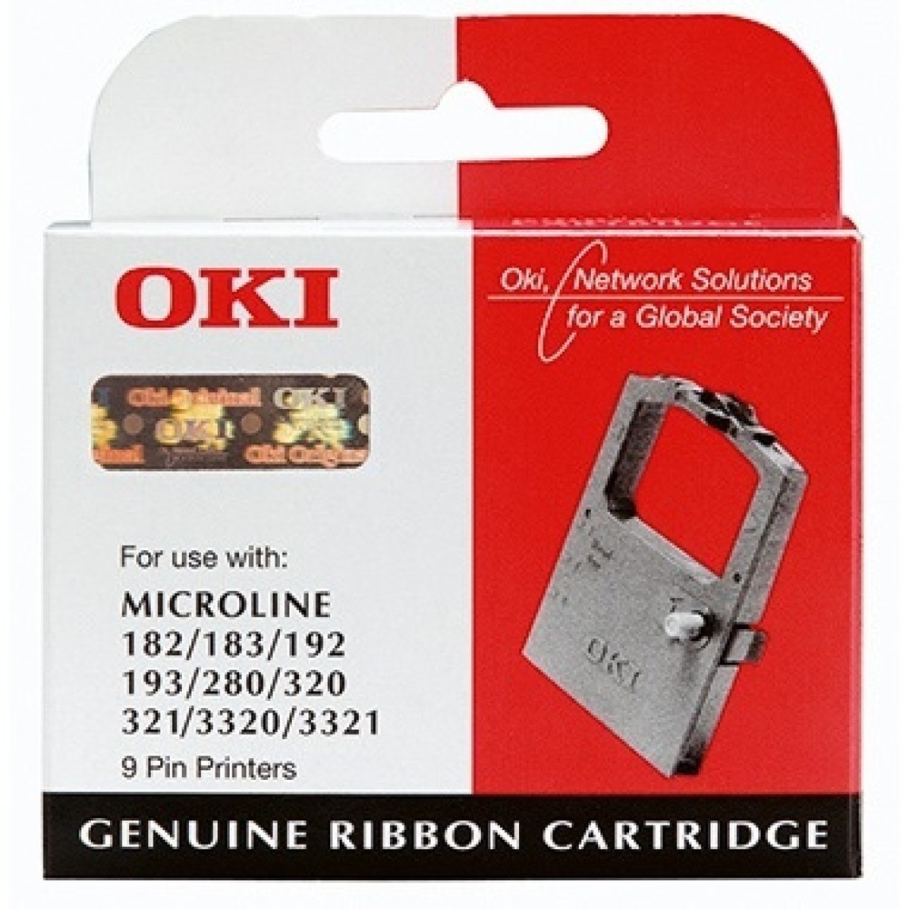 Produktabbildung: OKI Farbband 09002303 3Mio.Zeichen Nylon schwarz