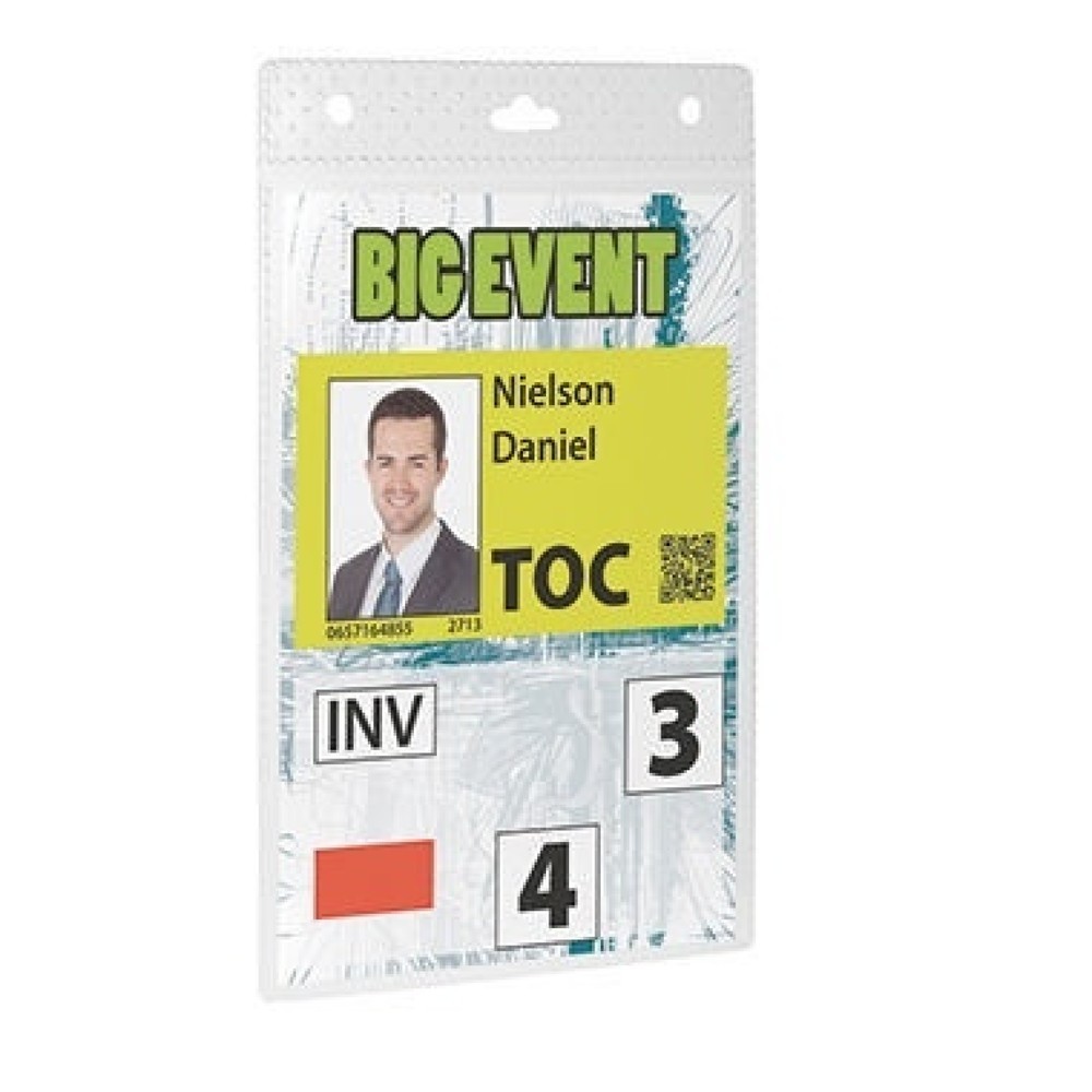 Produktabbildung: DUARABLE Namensschild 852619 DIN A6 transparent 20 St./Pack.