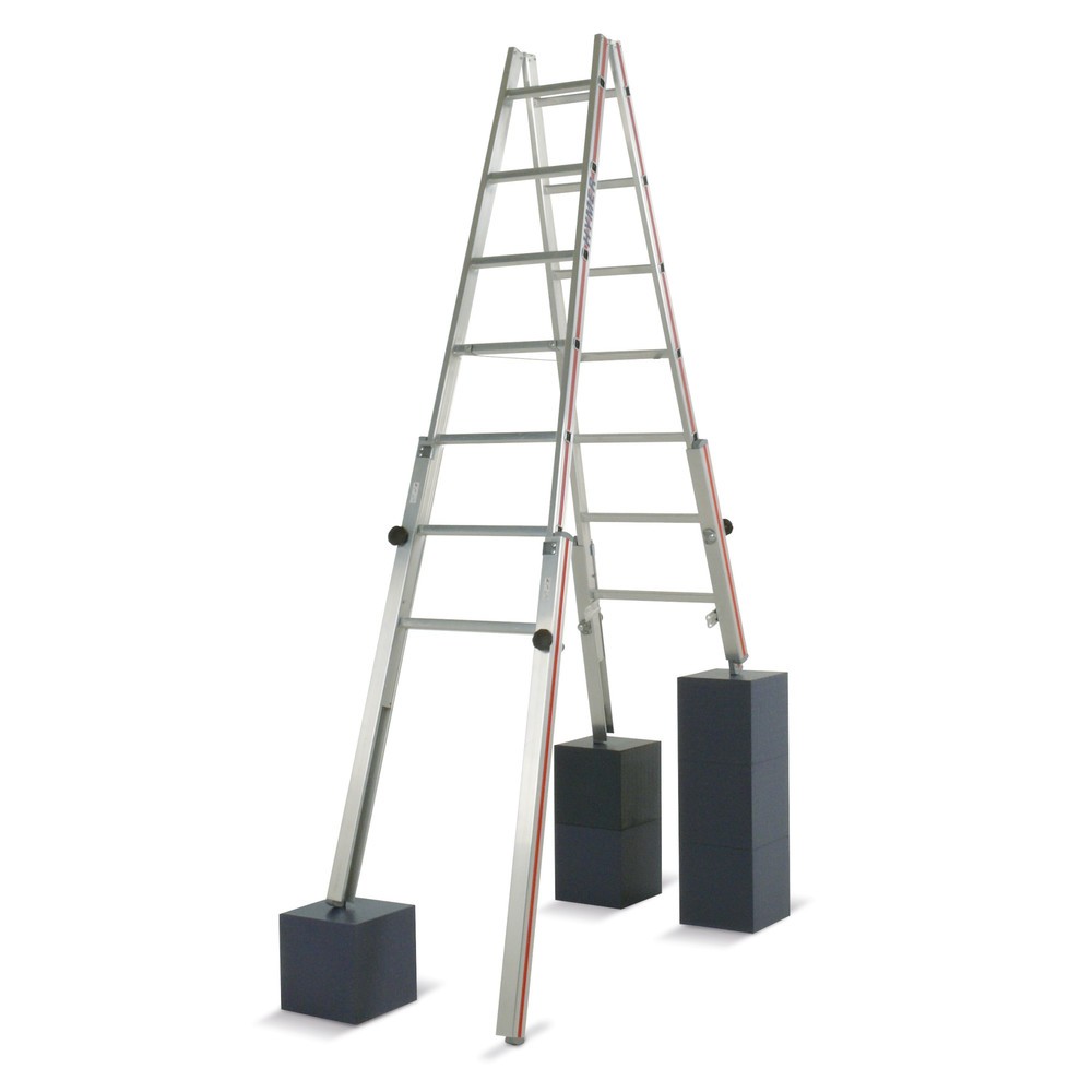 Productafbeelding nr. 1: Dubbele sportenladder HYMER voor trappen, aan 2 zijden oploopbaar, stahoogte 0,77 m
