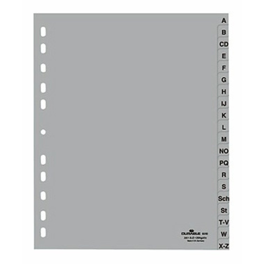 Produktabbildung: DURABLE Ordnerregister 652010 A-Z A4 geprägte Taben 20tlg. gr