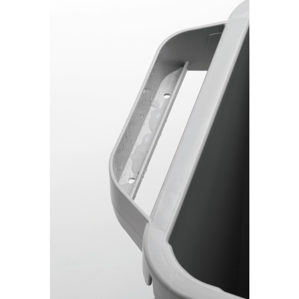 Produktabbildung Nr. 2: DURABLE Abfallbehälter DURABIN® 60L mit Deckel + Info-Rahmen DURAFRAME®, gelb