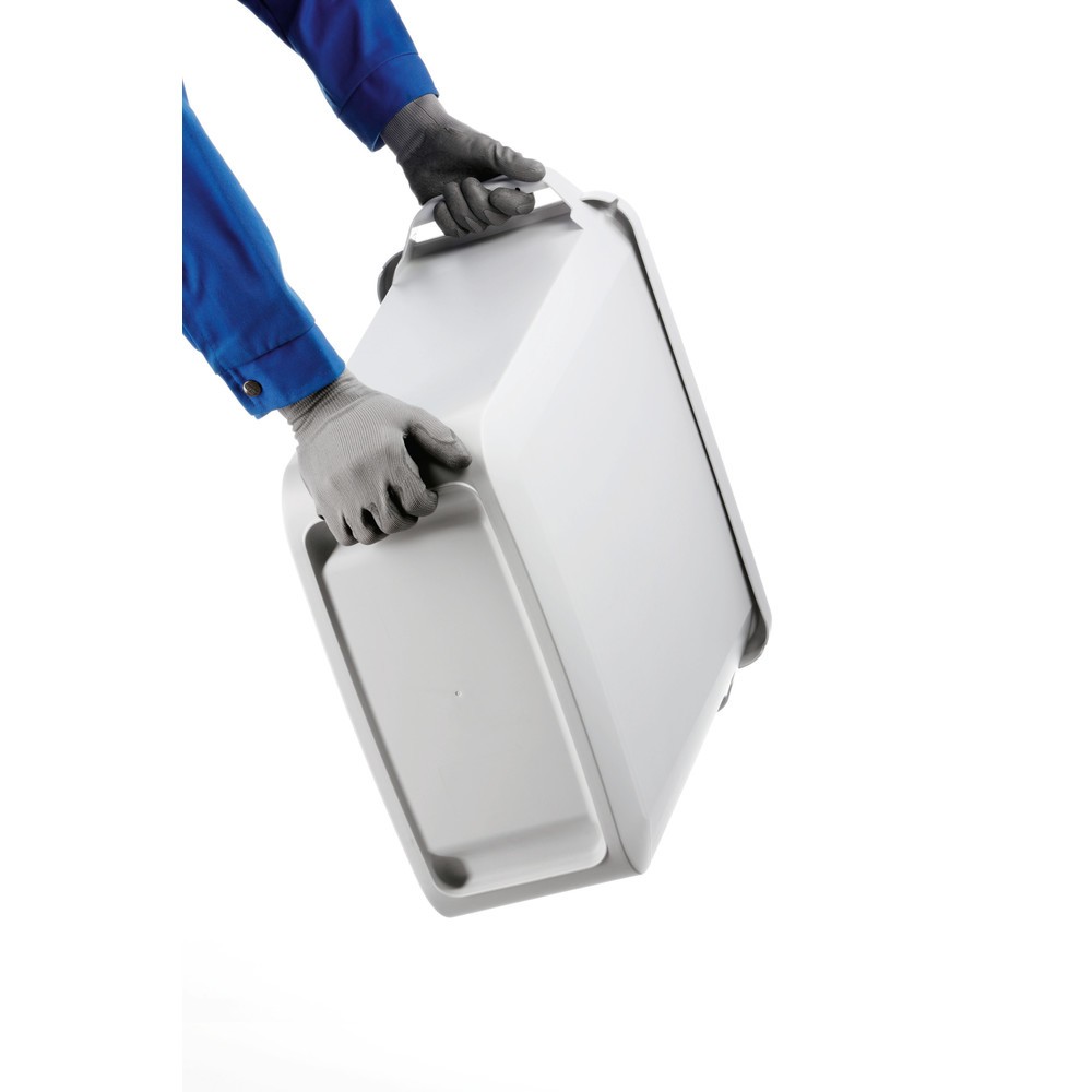 Produktabbildung Nr. 3: DURABLE Abfallbehälter DURABIN® 60L mit Klappdeckel + Info-Rahmen DURAFRAME®, blau