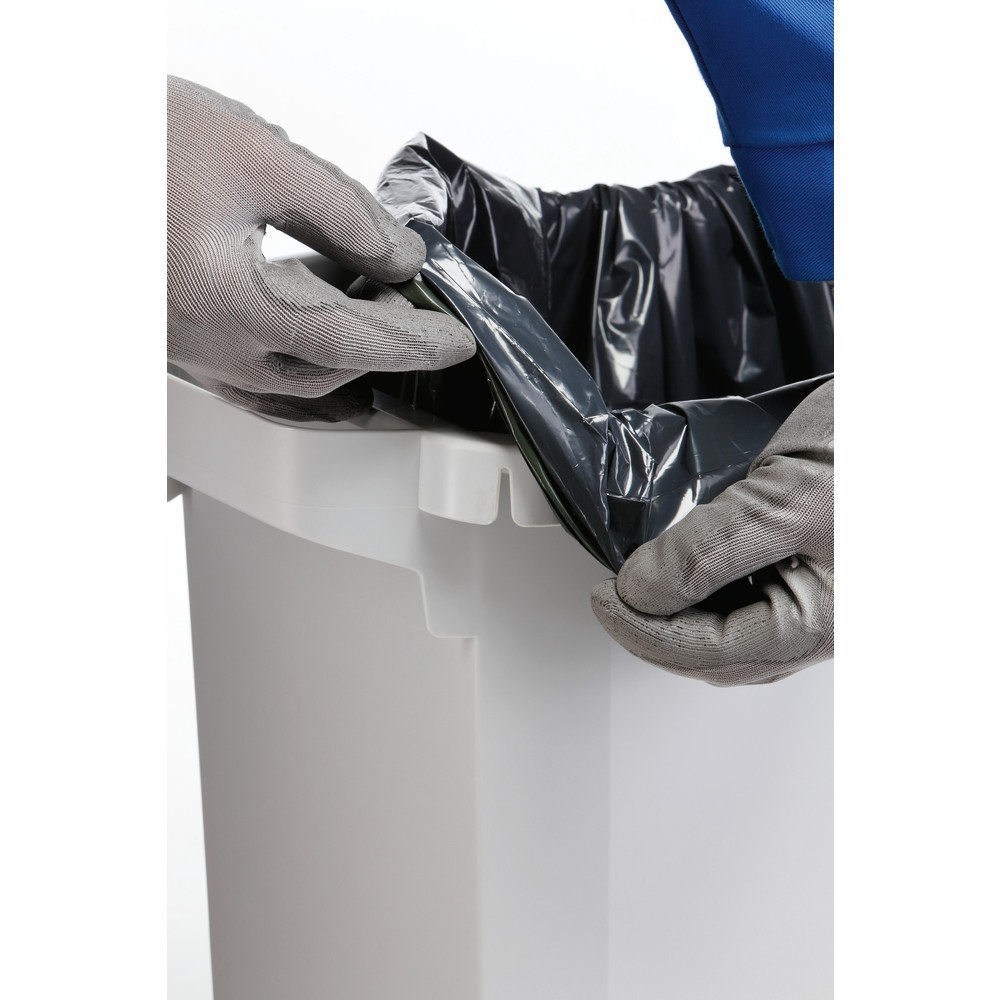Produktabbildung Nr. 6: DURABLE Abfallbehälter DURABIN® 60L mit Klappdeckel + Info-Rahmen DURAFRAME®, blau