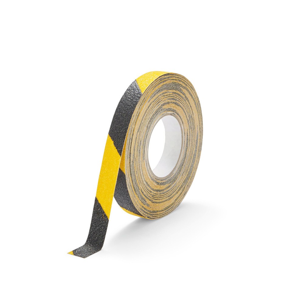 Produktabbildung: DURABLE Antirutschband DURALINE® GRIP+, Breite 25 mm, gelb/schwarz, 5 Stk/VE