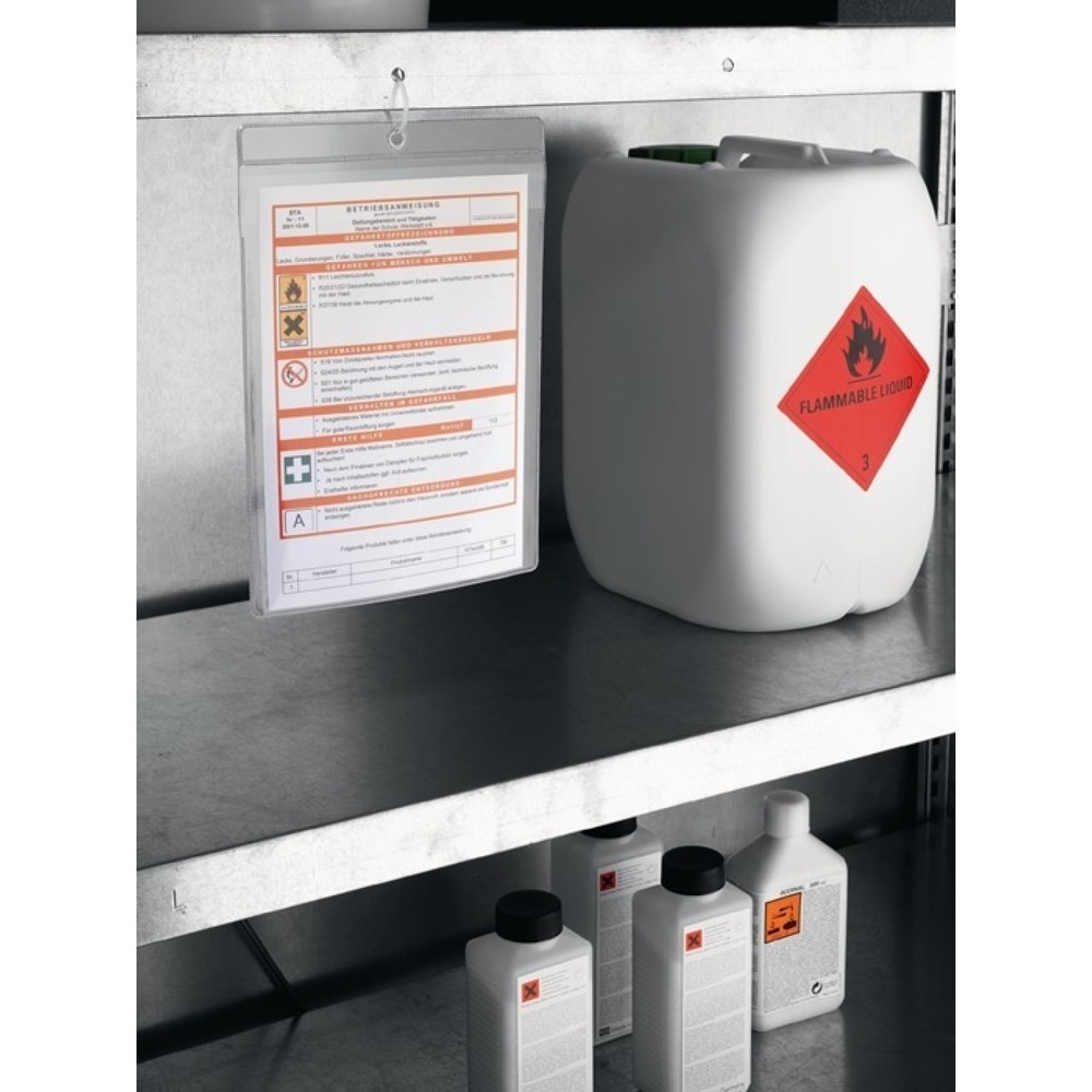 Produktabbildung Nr. 2: DURABLE Aushangtasche DIN A4, PP-Folie, dokumentenecht, transparent, 10St./VE, mit Öse