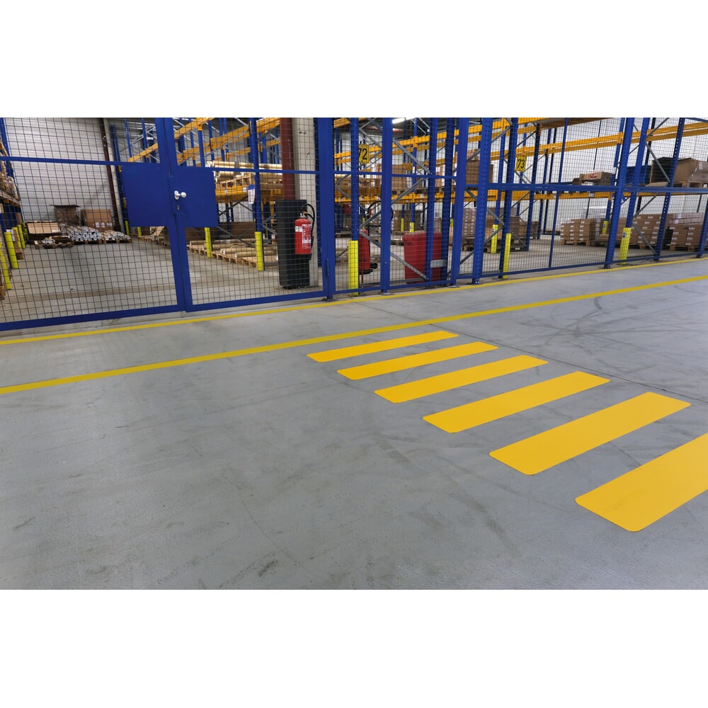 Produktabbildung Nr. 2: DURABLE Boden-Markierband Zebrastreifen 120 x 20 cm, gelb Ersatzstreifen