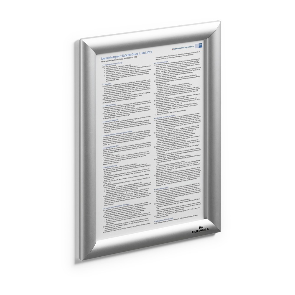 N° de l'image du produit 5 : DURABLE Cadre clipsable en aluminium, A4, 5 pcs/UV