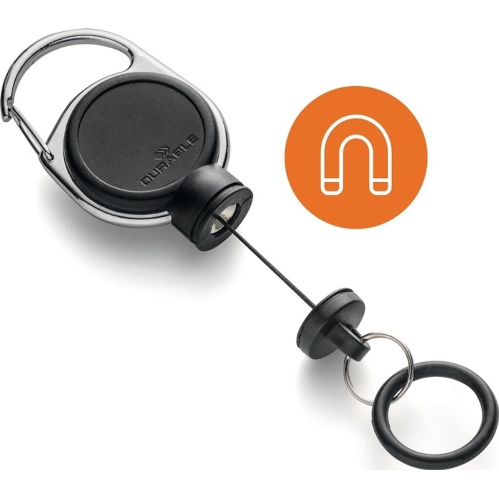 DURABLE Cliphalter JoJo, Bandlänge 600 mm, für kleine Desinfektionsflaschen, schwarz Produktabbildung: DURABLE Cliphalter JoJo, Bandlänge 600 mm, für kleine Desinfektionsflaschen, schwarz