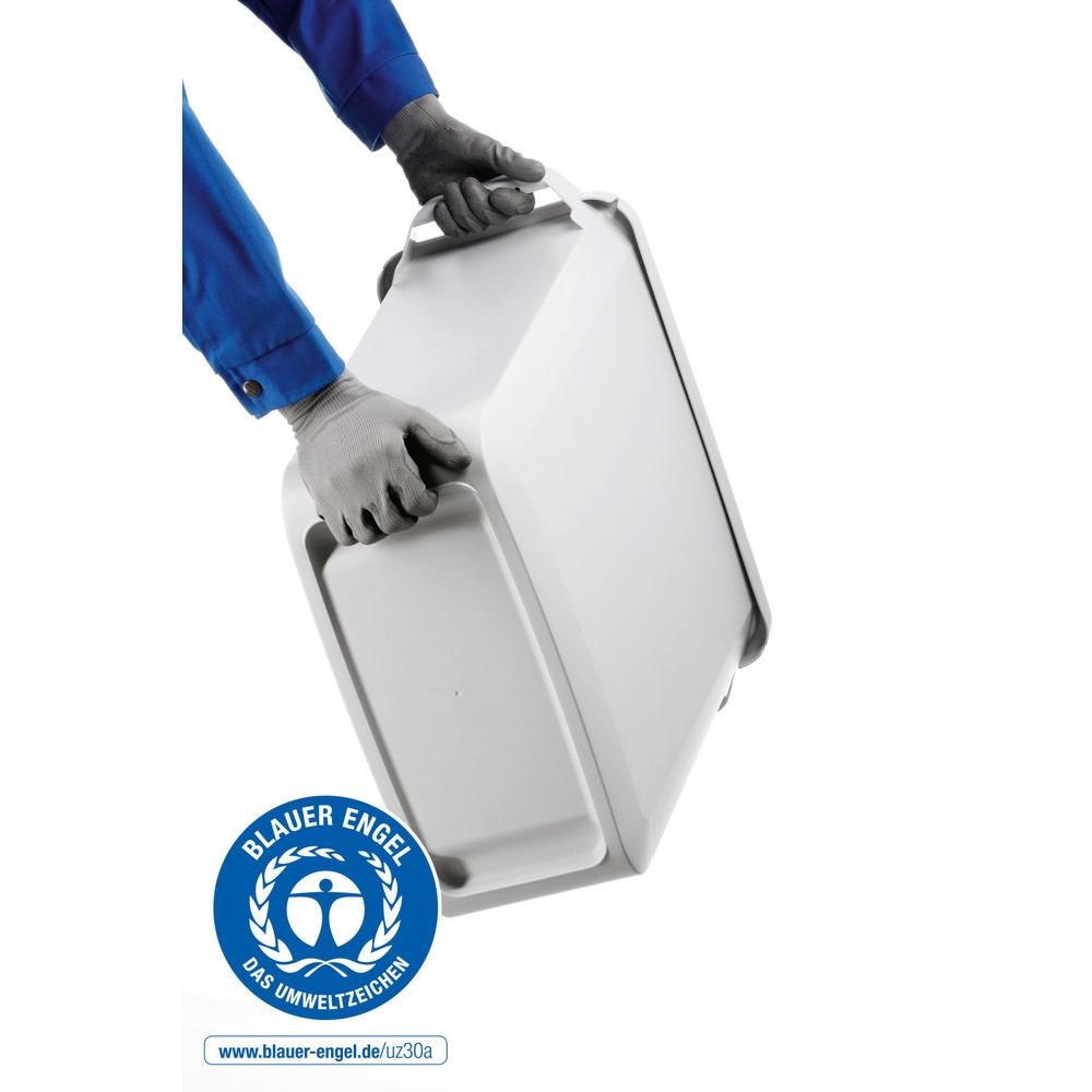 N° de l'image du produit 3 : DURABLE Conteneur à déchets DURABIN® ECO 60L avec couvercle + cadre d’affichage DURAFRAME®, gris