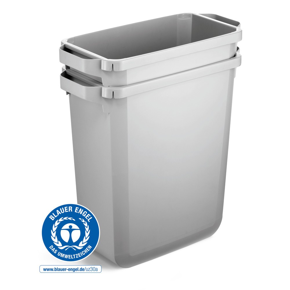 N° de l'image du produit 5 : DURABLE Conteneur à déchets DURABIN® ECO 60L avec couvercle + cadre d’affichage DURAFRAME®, gris